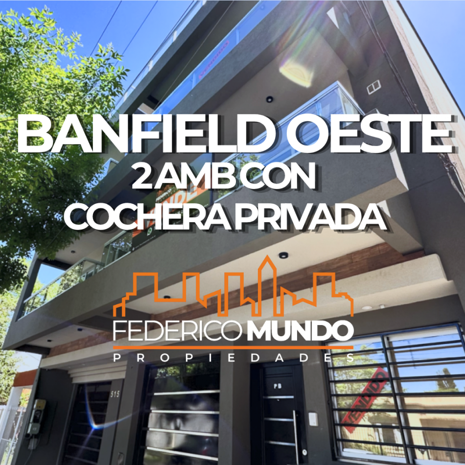 Departamento Venta Banfield 2 Ambientes c/ cochera privada Lomas De Zamora