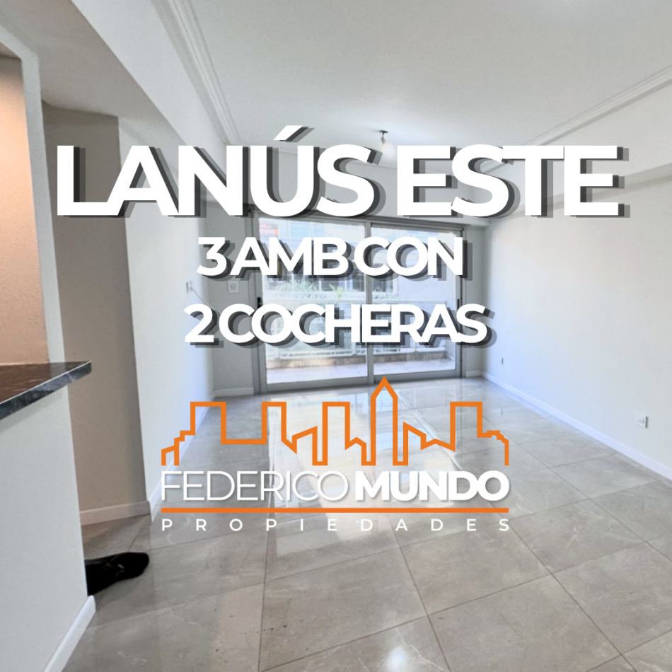 Departamento 3 ambientes venta c/ dos cocheras Lanus Este