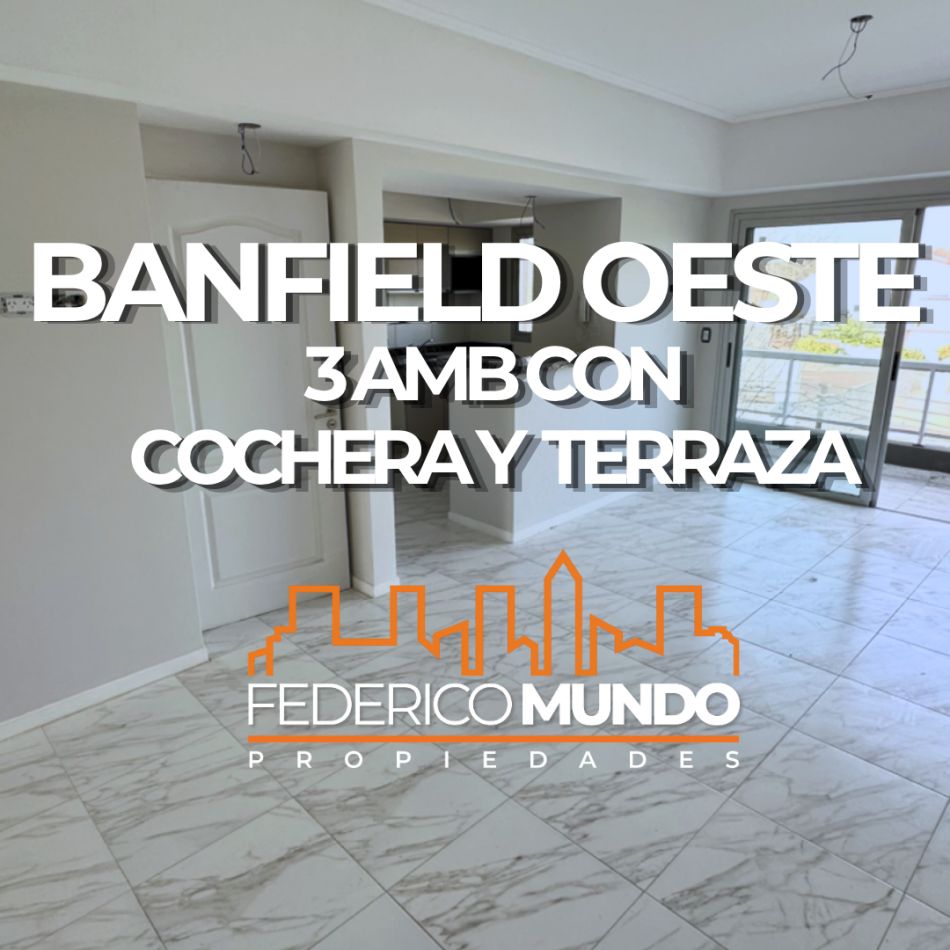 Departamento Venta Banfield 3 Ambientes c/ cochera y Terraza Lomas De Zamora