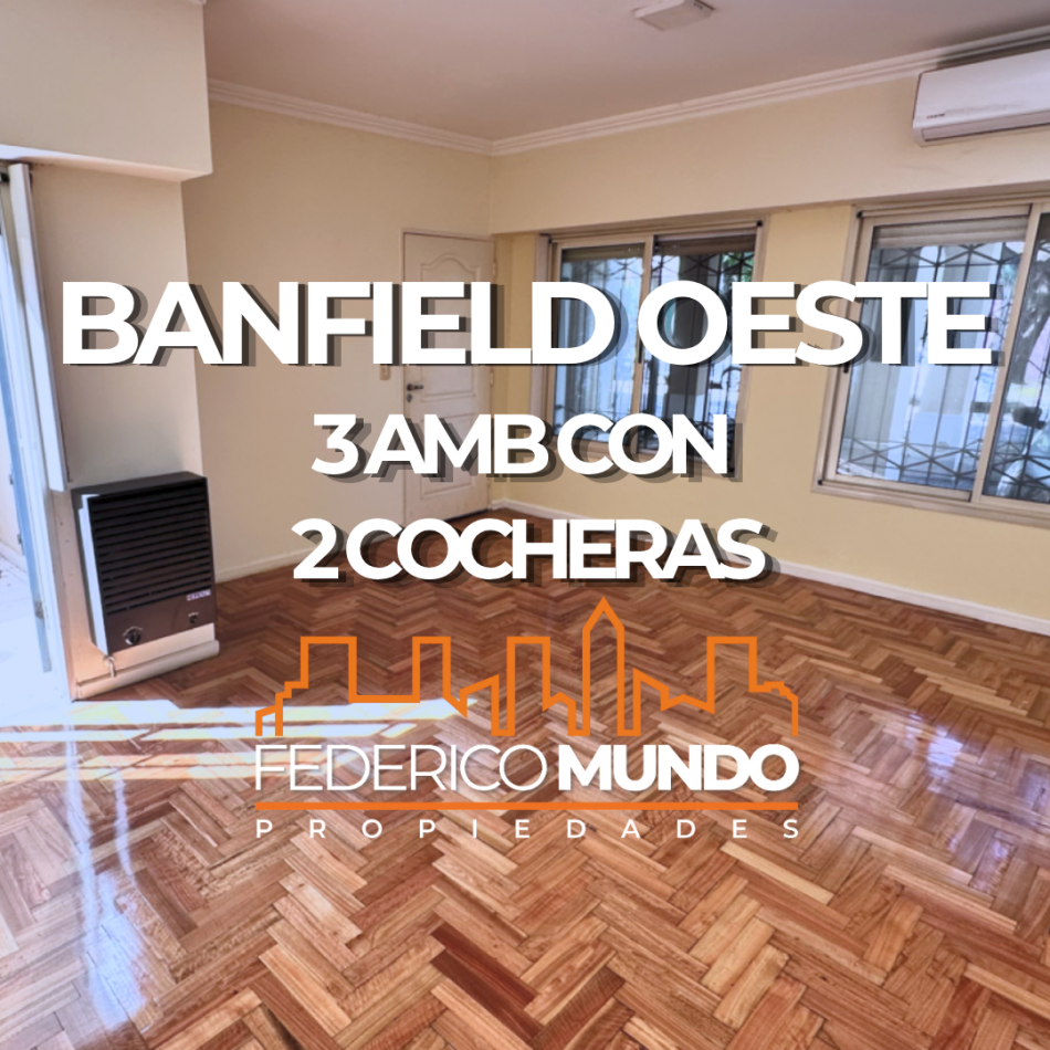 3 ambientes venta con dos cocheras en banfied lomas de zamora Apto credito